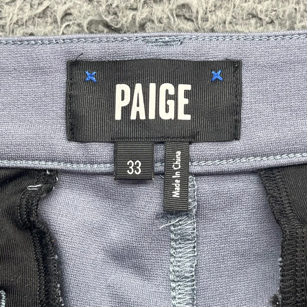 PAIGE Stafford‎ Trousers Men's Ocean Storm Stretch Performance Pants Size 33x29